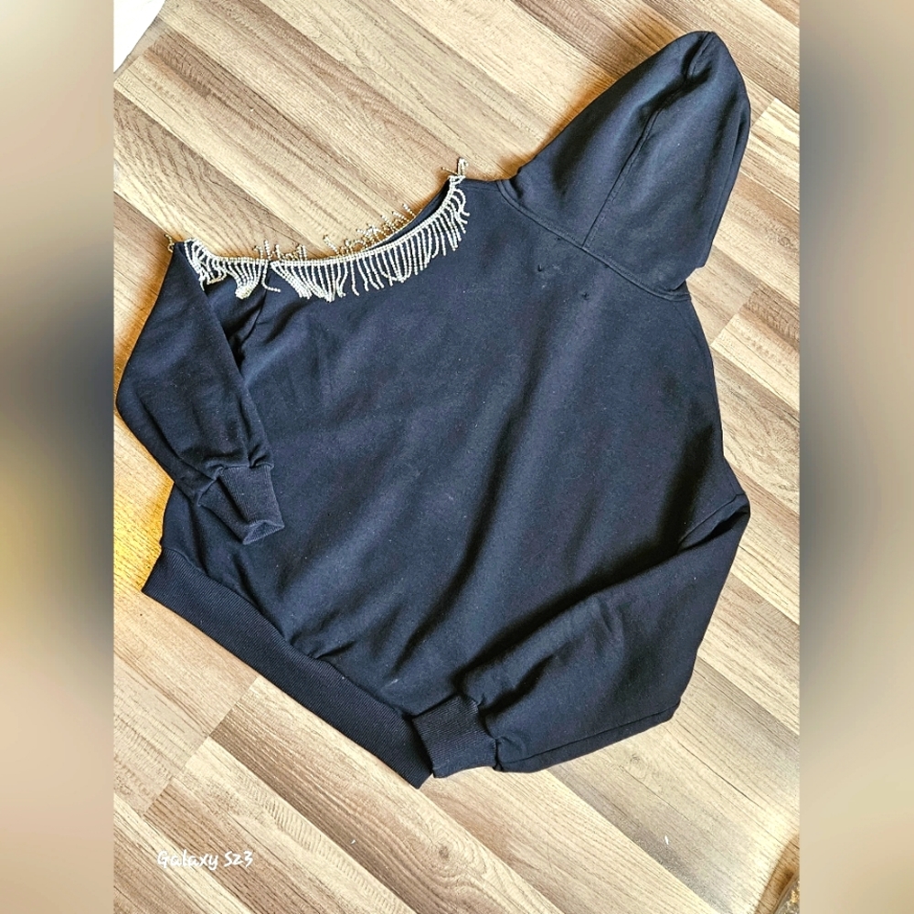 Designer Rhinestone Hoodie - Picture 2 of 13